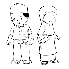 Image result for muslim girl clip art black and white.