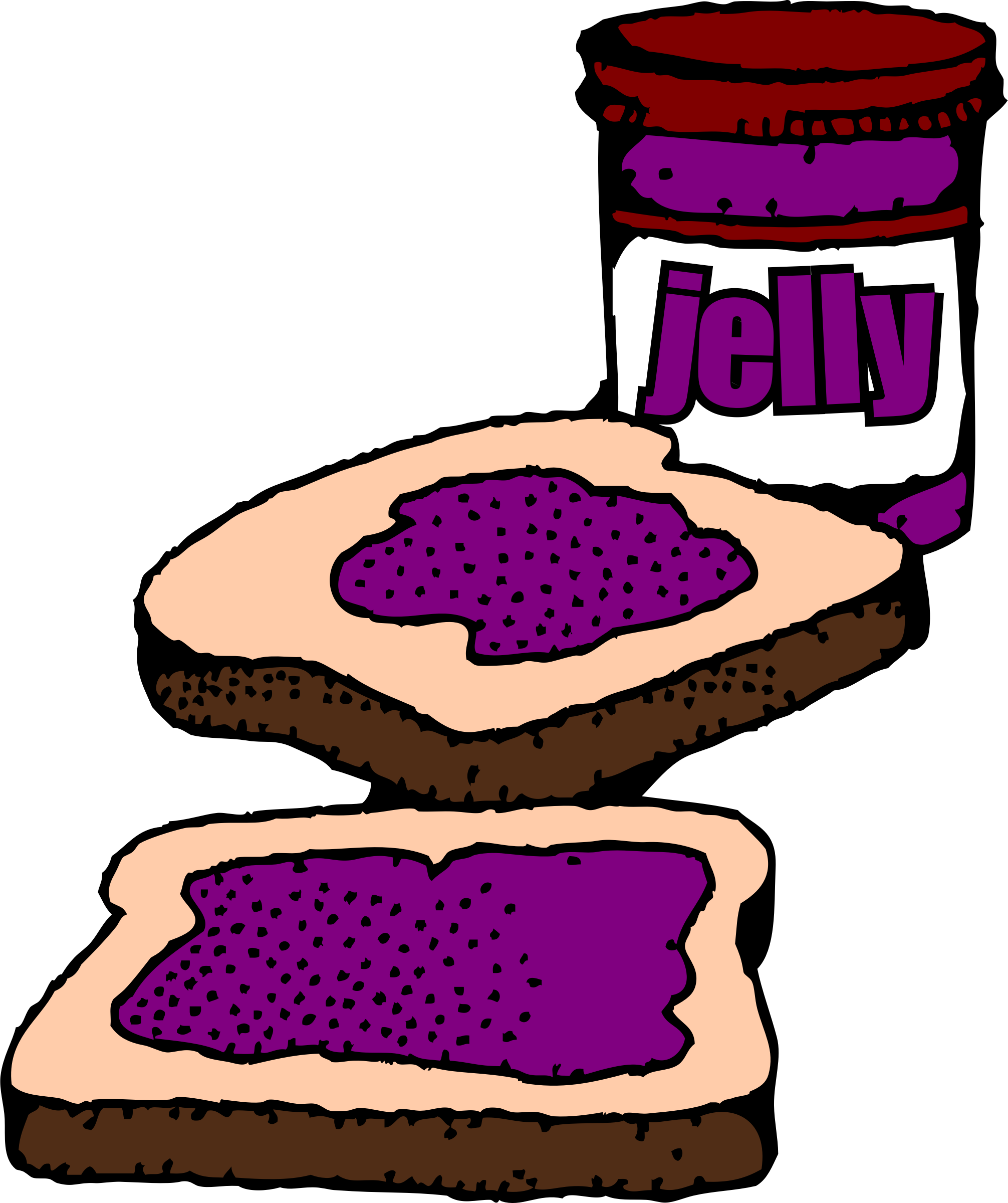 Peanut Butter And Jam Sandwich Clipart.