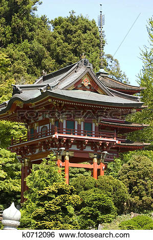 Stock Images of Japanese tea house k0712096.