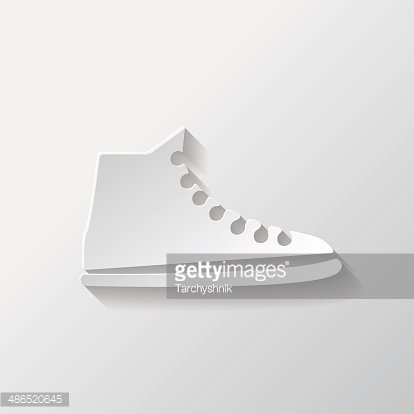 Casual keds, gym shoes icon Clipart Image.