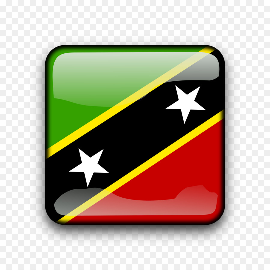 Flag of Saint Kitts and Nevis Vector graphics Illustration.