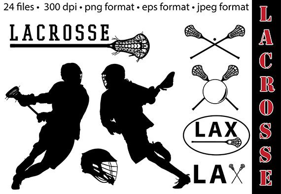 Sale! Premium Lacrosse clipart, vector graphics, digital.