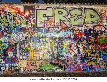 John Lennon Wall Prague Czech Republic Stock Photo 124285042.