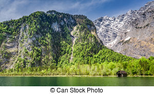 Stock Photography of Leutasch Gorge in the German alps, Bavaria.