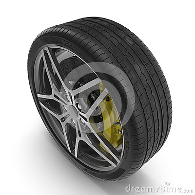 Sport Car Light Alloy Wheels Stock Illustrations.