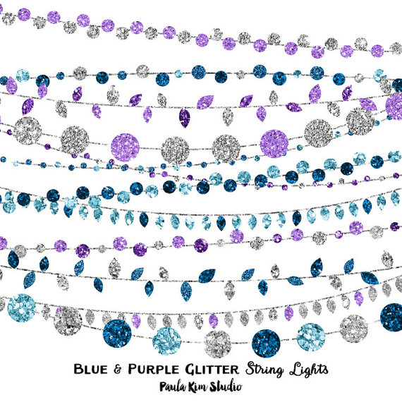 Light Blue Glitter Clipart.