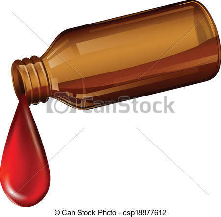 Vector Clip Art of A light brown medicine bottle.