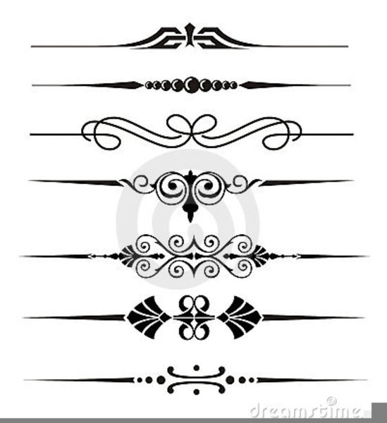 Wedding Line Divider Clipart.