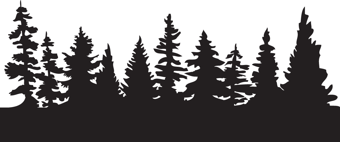 Pine Tree Line Clipart.