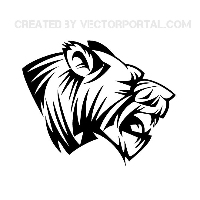 Lion head vector clip art 2.