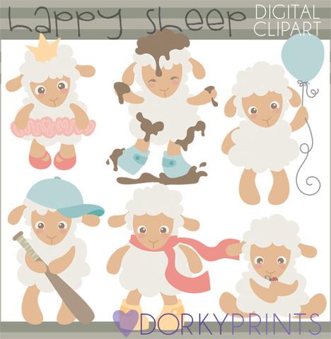 Little Lamb Spring Clipart.