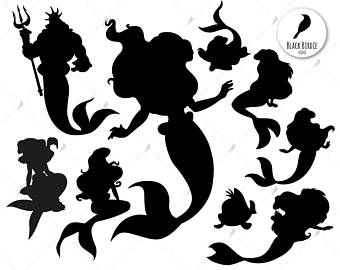 little mermaid silhouette clipart 10 free Cliparts | Download images on ...