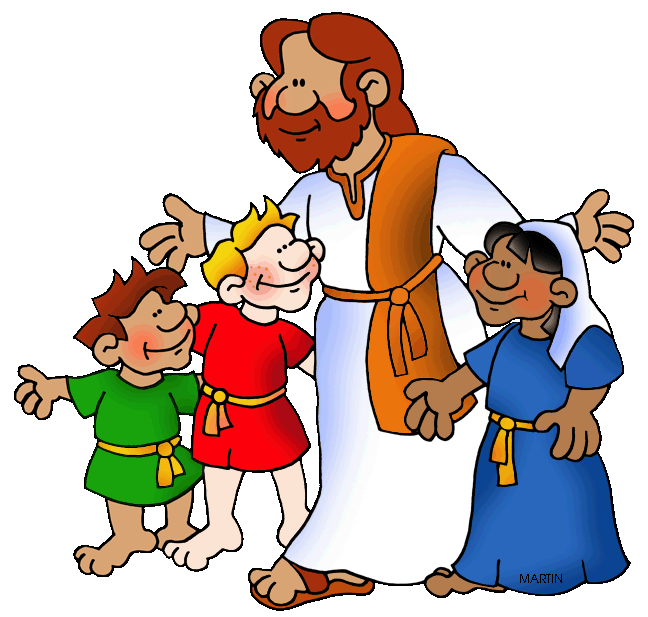 Jesus is lives children clipart.