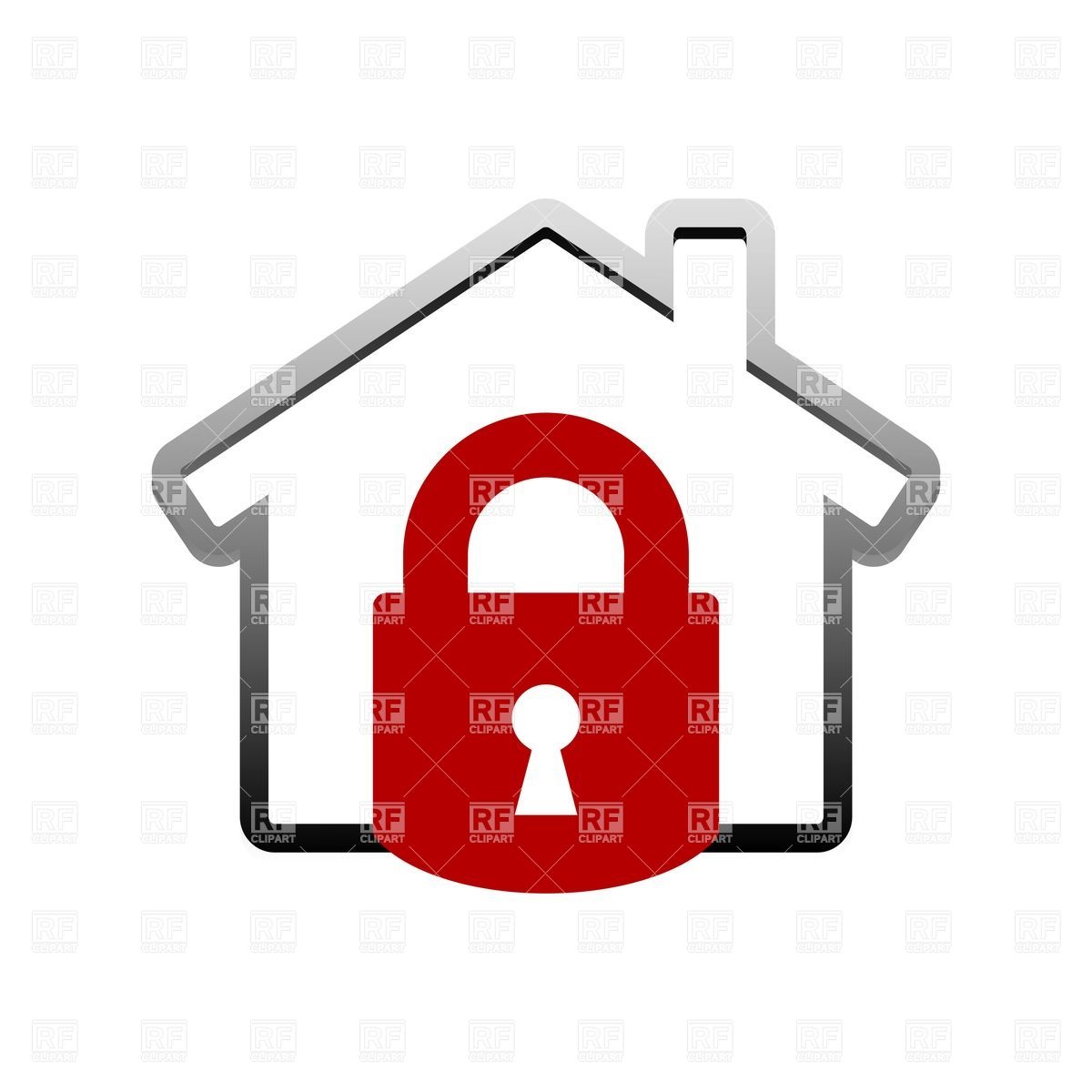 Locked House Clipart.