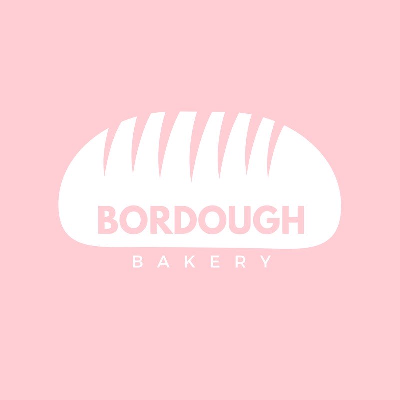 Pink and White Bakery Logo.