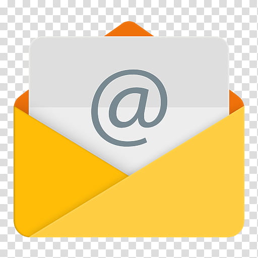 Android Lollipop Icons, Email, yellow mail logo transparent.