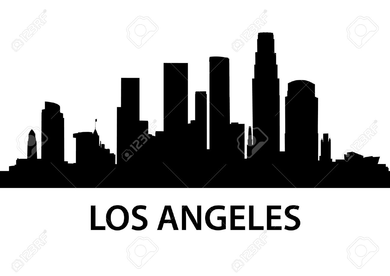 Los angeles skyline clipart free.