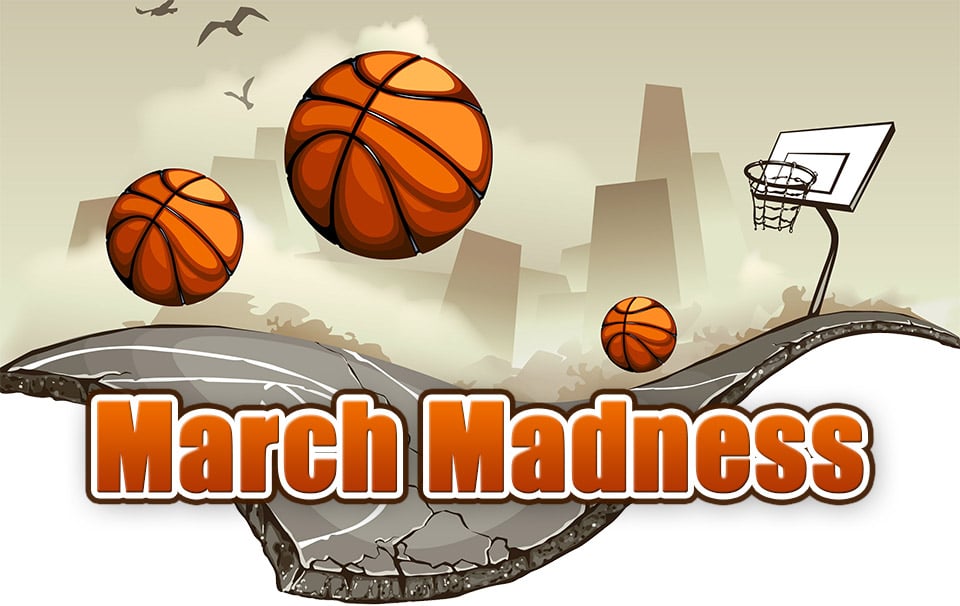 March Madness With Books Clipart.