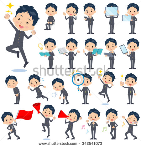 Clipart Boy Different Poses.