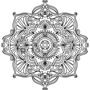 mandala geometric vector design 005 clipart. Royalty.