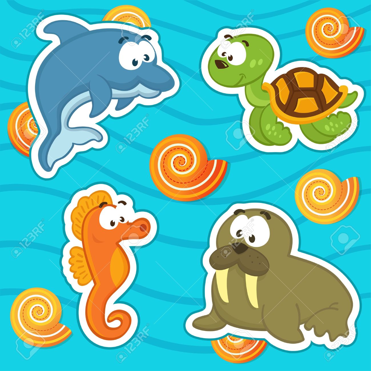 13,046 Marine Fauna Stock Vector Illustration And Royalty Free.