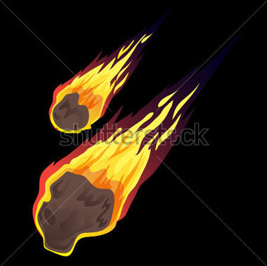 Asteroid Strike Clip Art.