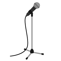 Black Microphone Clipart Free Picture｜Illustoon.