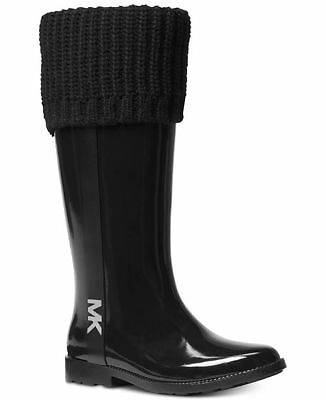 MICHAEL KORS ICONIC MANDY Logo Tall Fully Lined RAIN BOOTS.