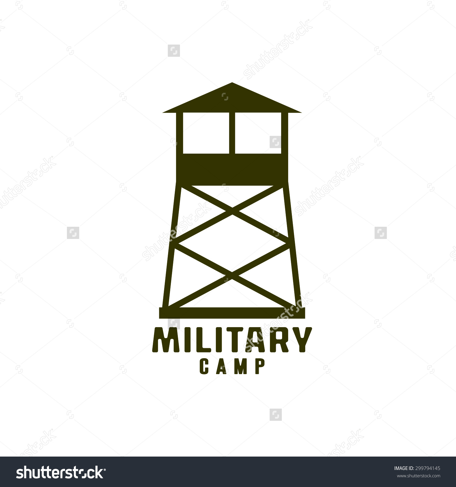 Watchtower Military Camp Icon Stock Vector 299794145.