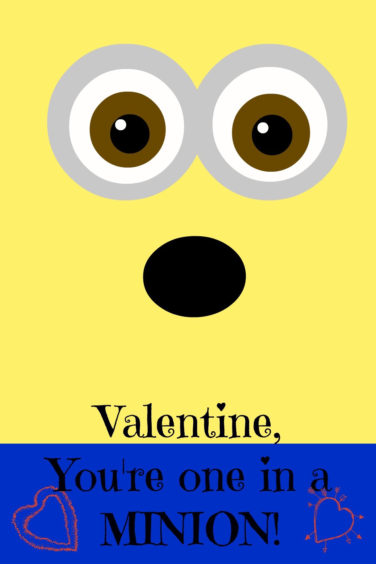 Printable Minion Valentines ~ Free Printable.