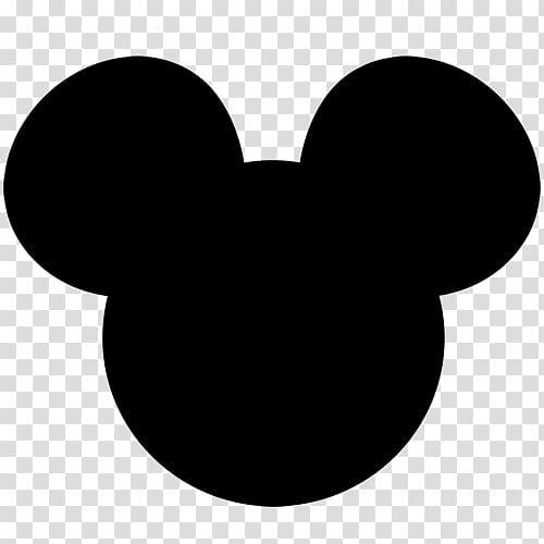 Mickey Mouse Minnie Mouse Silhouette , ears transparent.