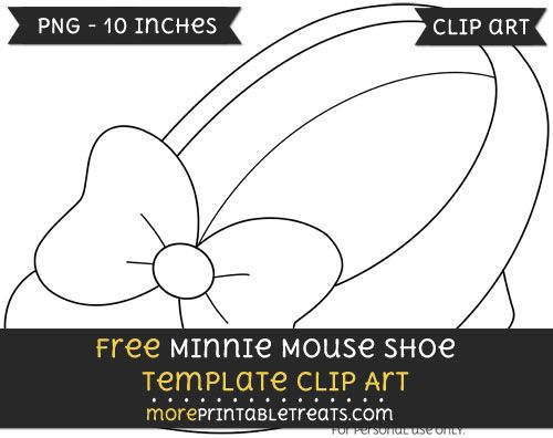 Free Minnie Mouse Shoe Template.