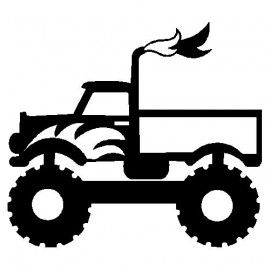 Free clip art of monster truck clipart 6 silhouette vinyl.