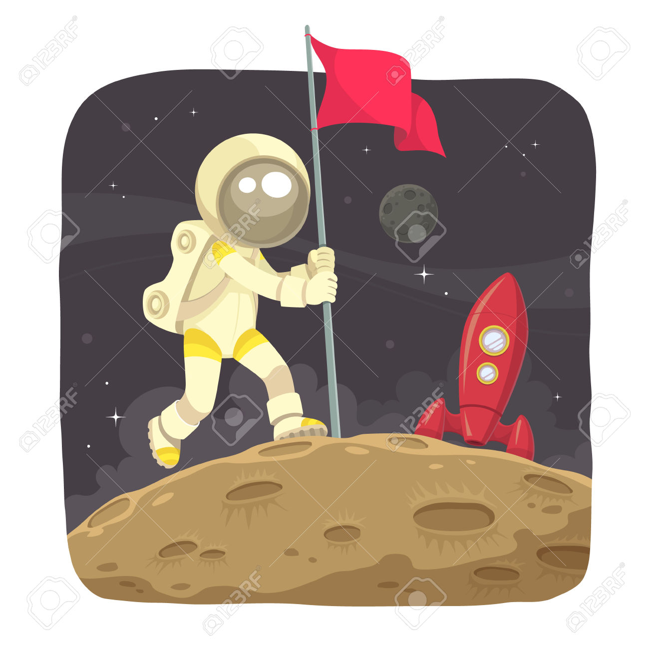 Moon Landing Clipart.