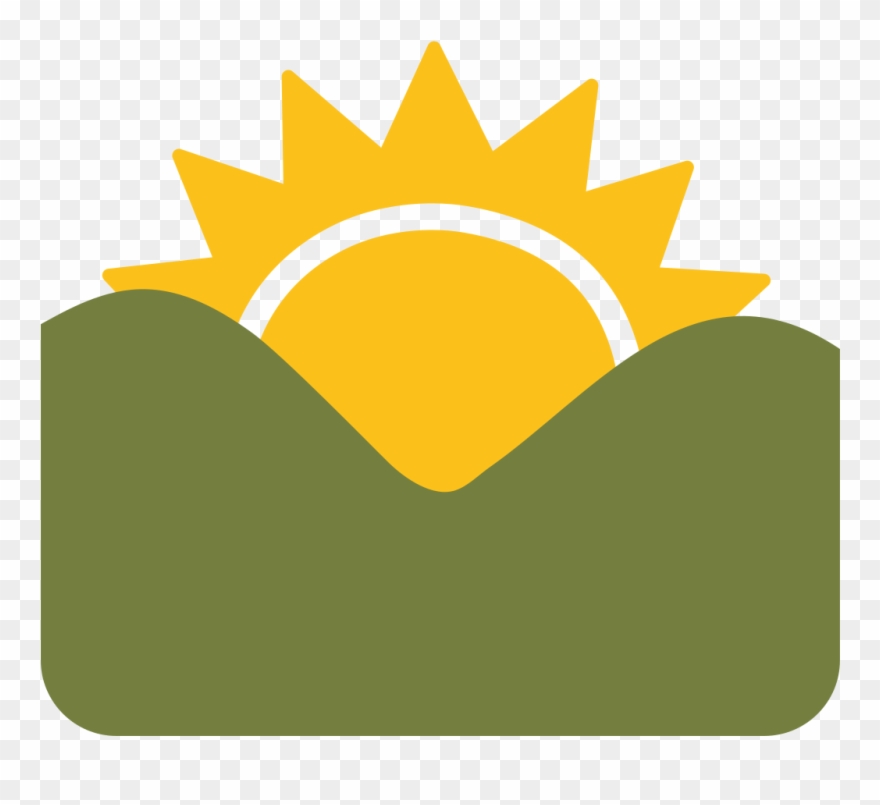 Sunrise Over Mountains Emoji Clipart Emoji Sunrise.