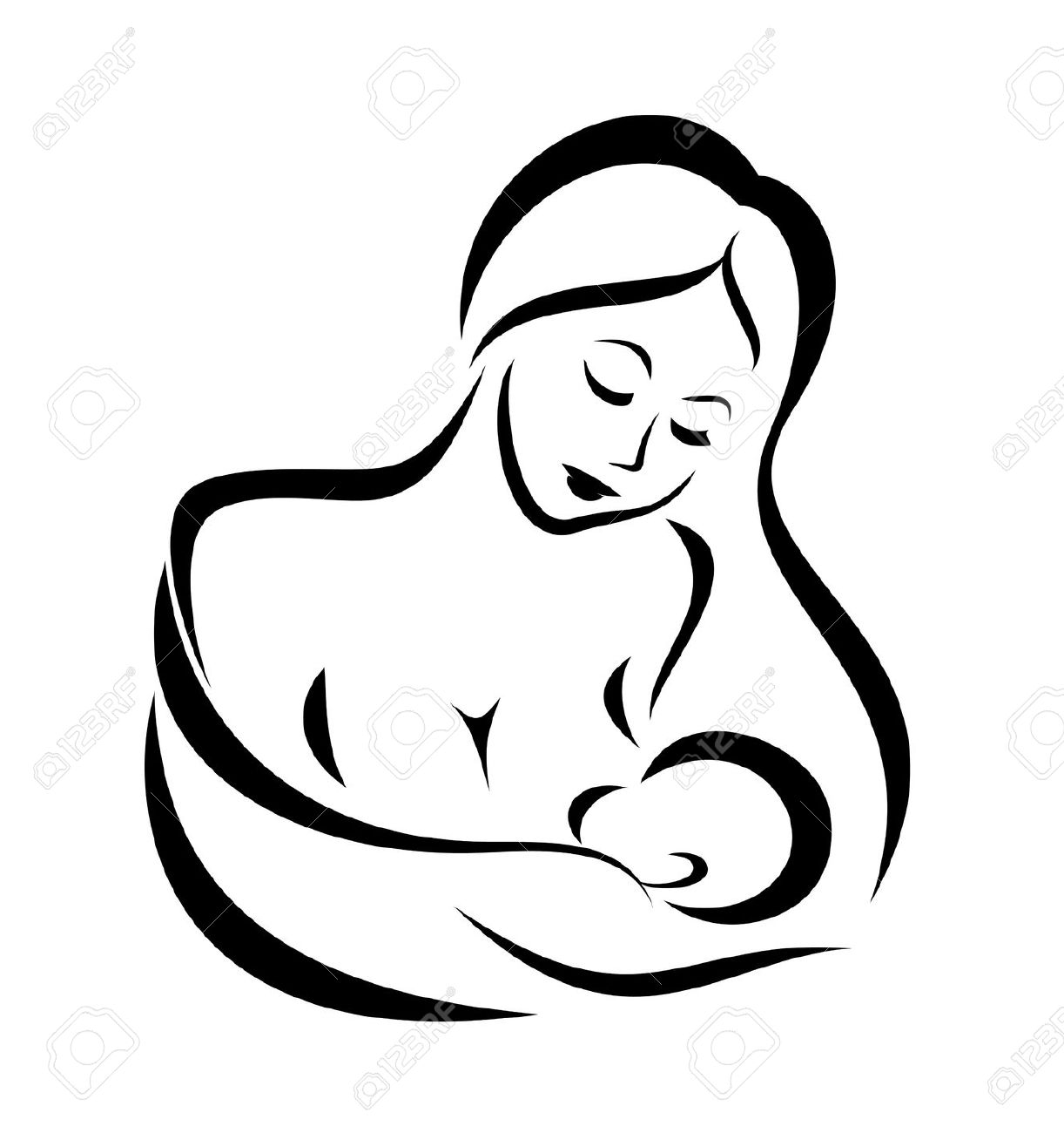 Mother And Baby Clipart.