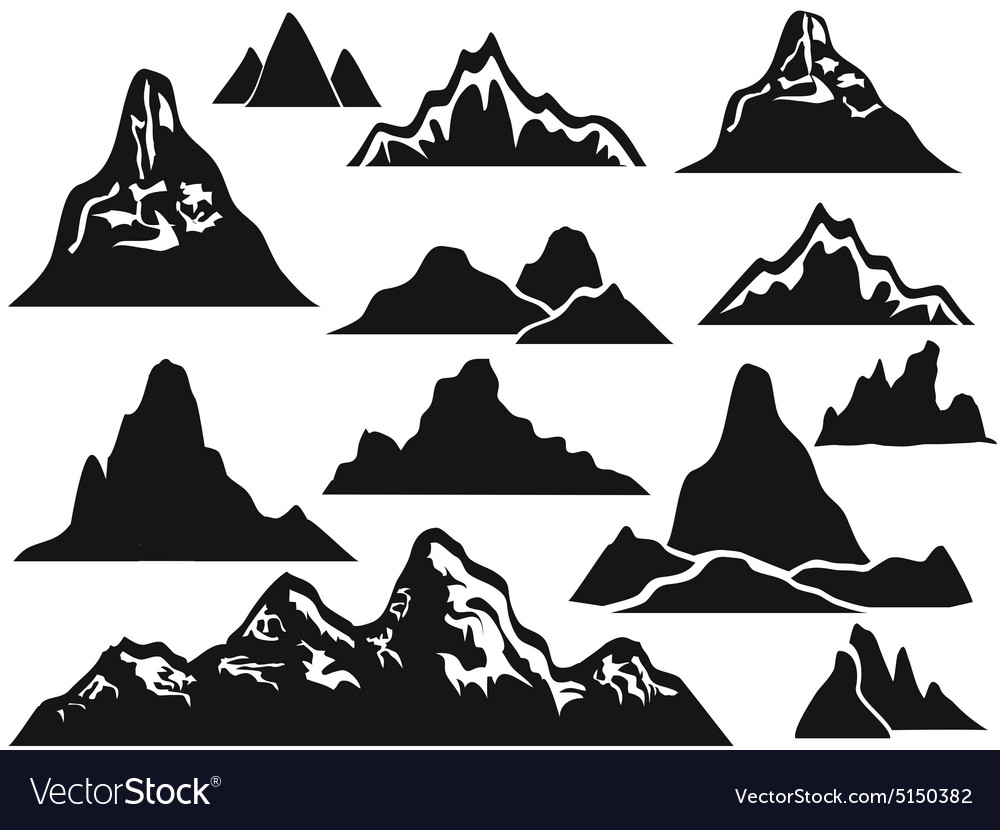 Mountain silhouettes.