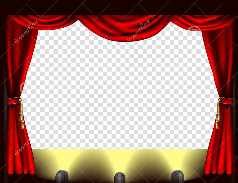 Theater , Stage lighting Theater drapes and stage curtains.