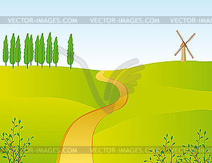 Narrow road clipart.