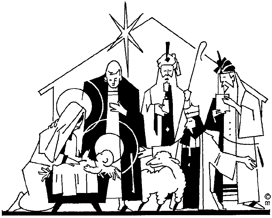 Nativity black and white christian christmas black and white.