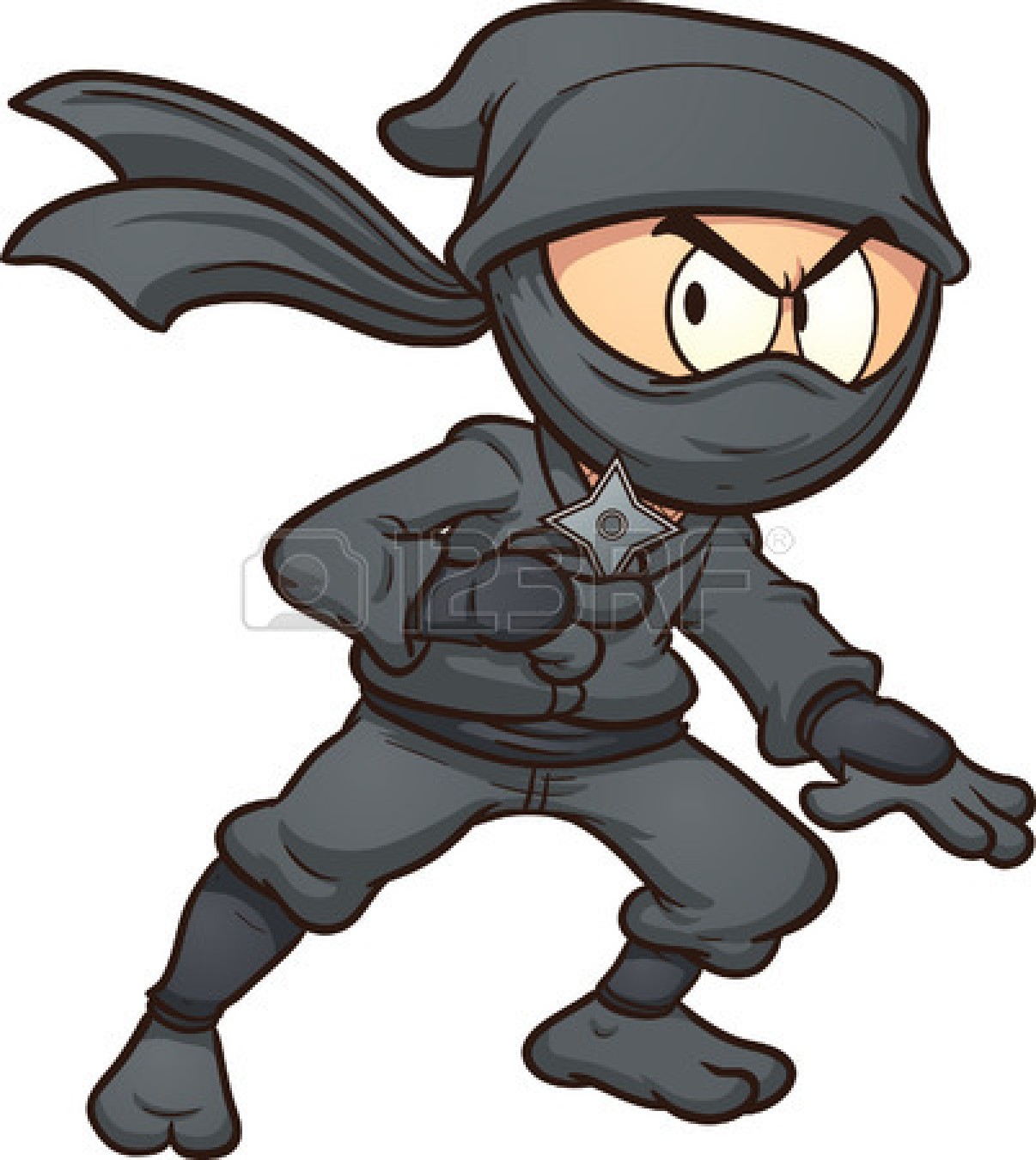 7046 Ninja free clipart.