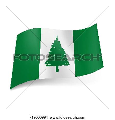 Clipart of Flag of Norfolk Island k19000994.