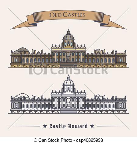 Vectors of England north yorkshire howard castle or stately home.