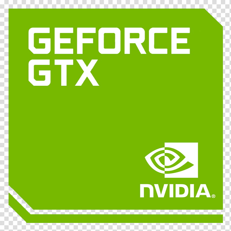 Original Logo NVIDIA GEFORCE Mobile GTX, green GeForce GTX.