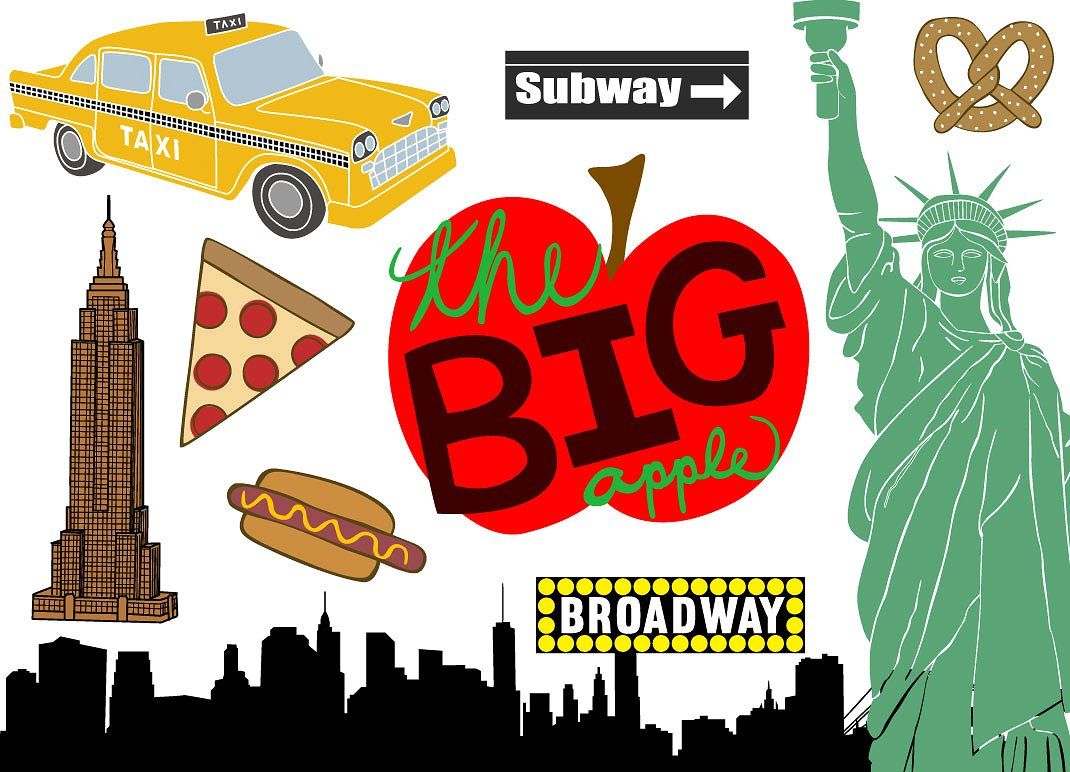 New York City Vector Clip Art by Paula Kim Studio on.