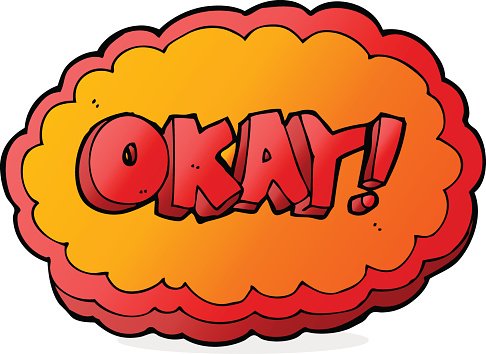 cartoon okay sign Clipart Image.