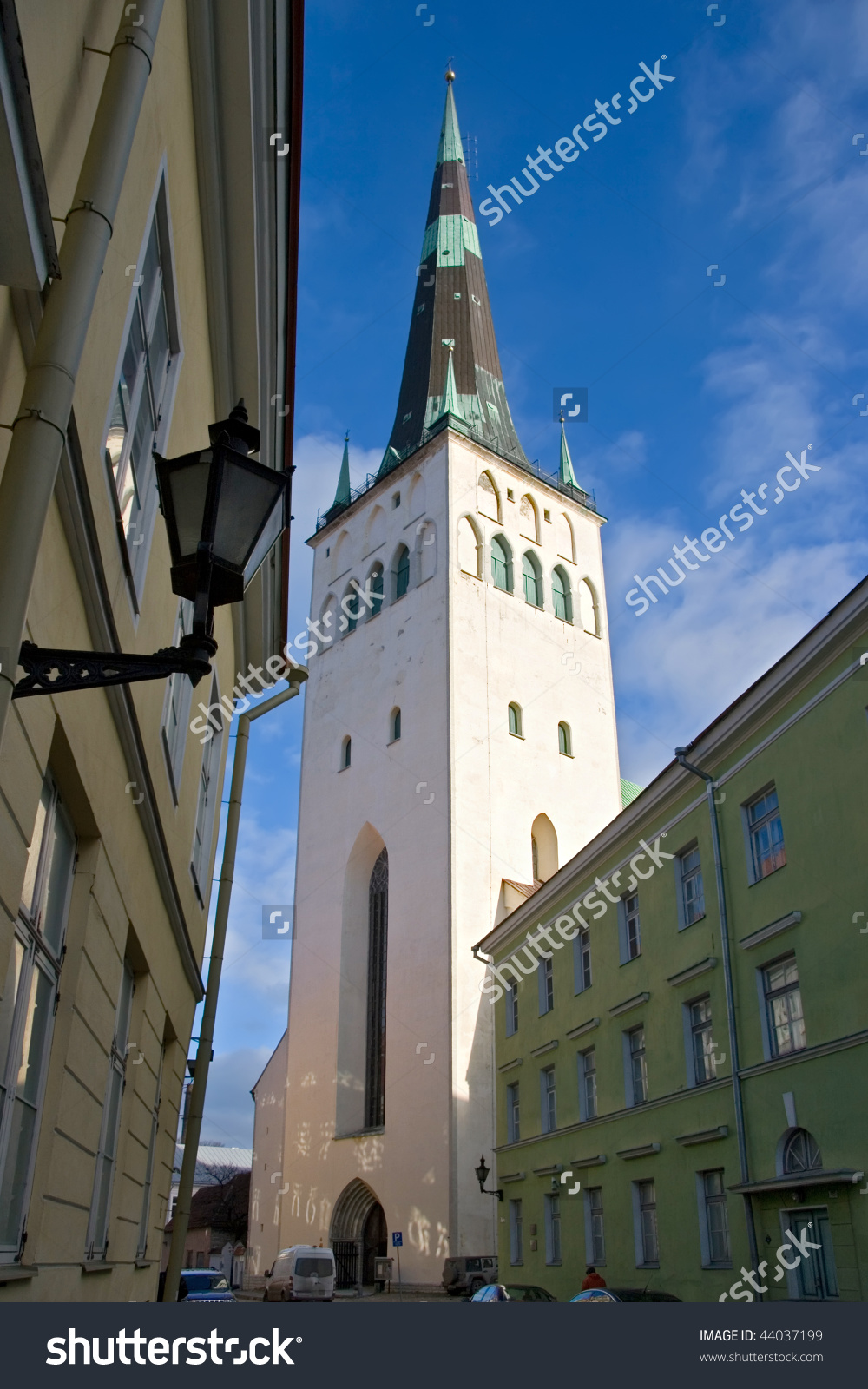 St. Olaf'S Church (Oleviste Kirik) In Tallinn, Estonia Stock Photo.