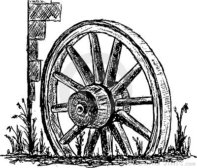 Clipart wagon wheel.