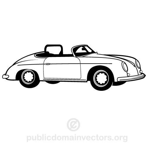 Cabrio Oldtimer Clipart.