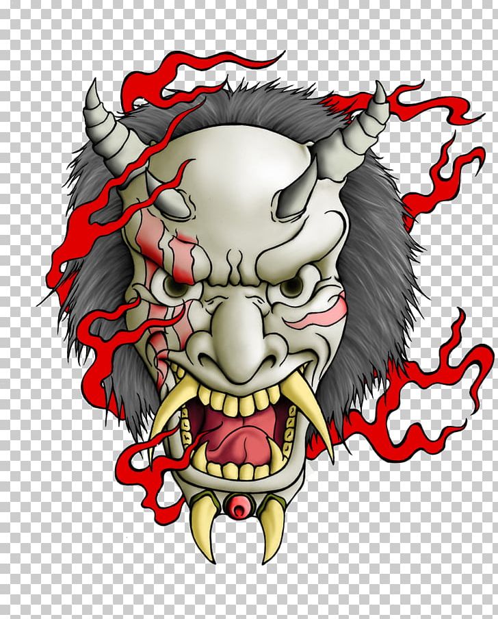 Oni Mask Tattoo PNG, Clipart, Art, Carnivoran, Demon.